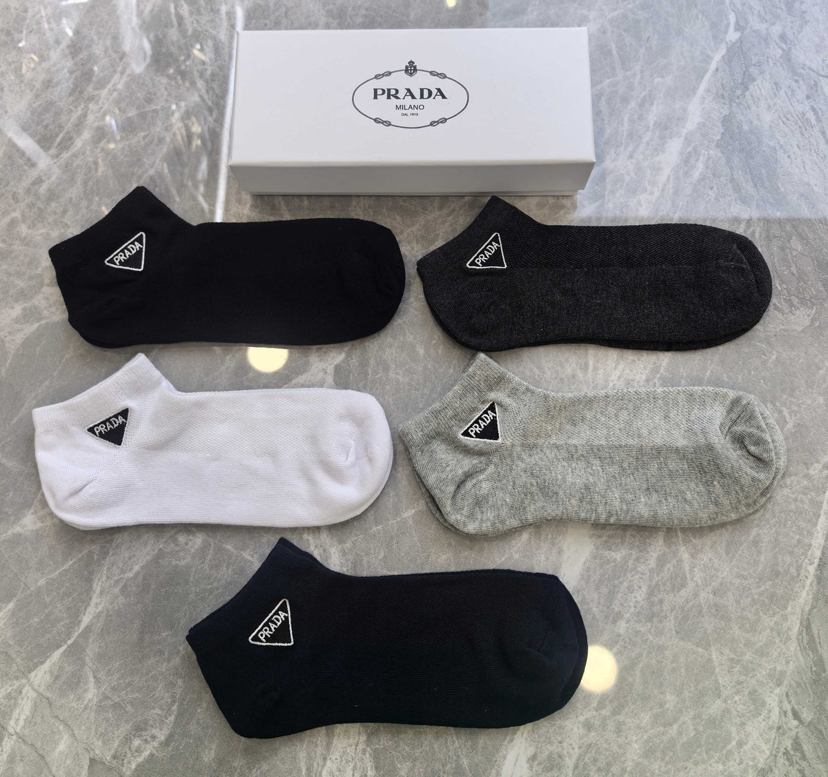 Prada Cotton Socks – 5-Pair Pack
