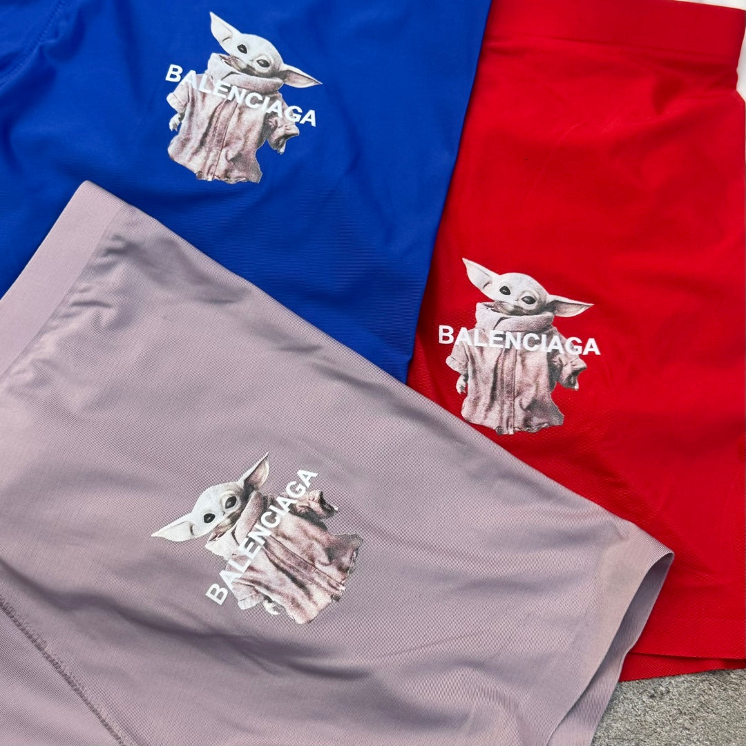 Balenciaga Illustrated Front Graphics Men's Boxer Briefs - 3-Piece Box