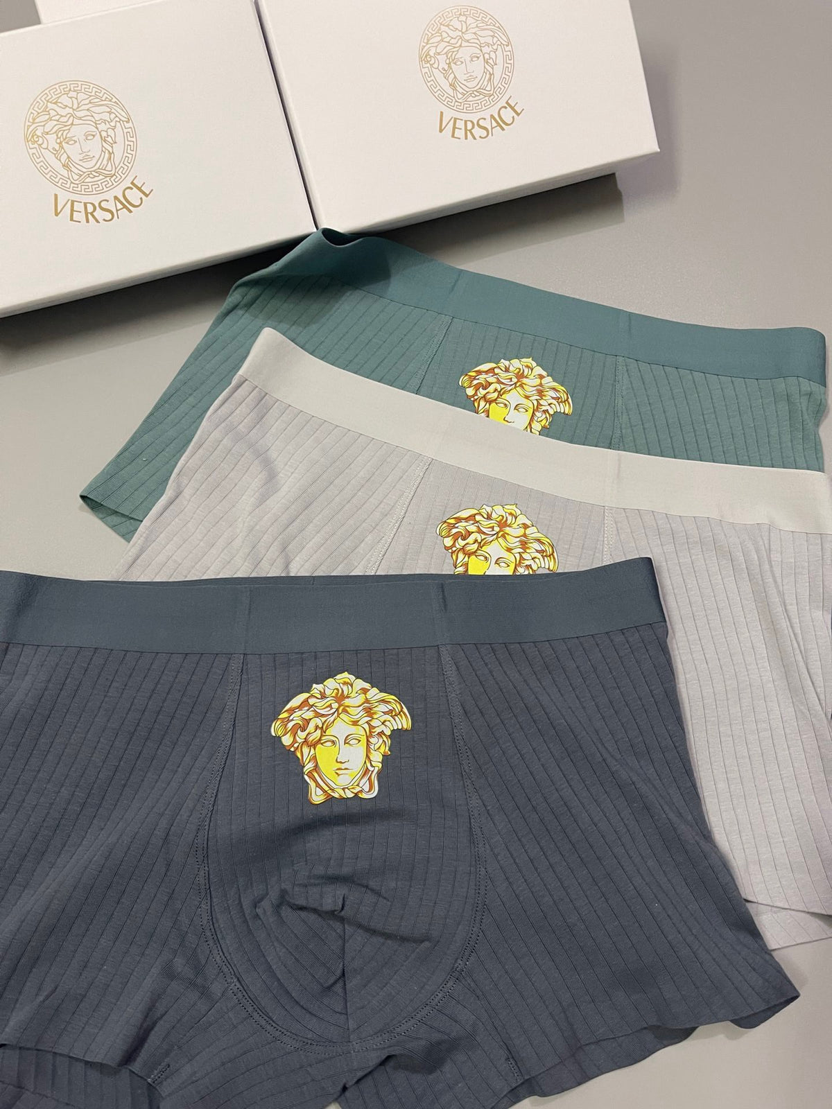 Versace Medallion Men's Boxer Briefs - 3-Piece Box