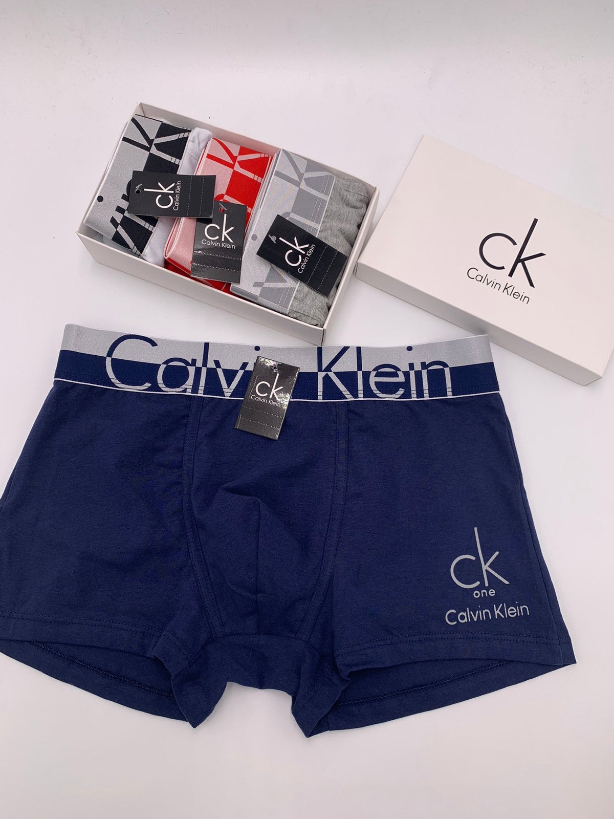 Unbranded Cotton Contrast Logo Waistbands Men's Boxer Briefs