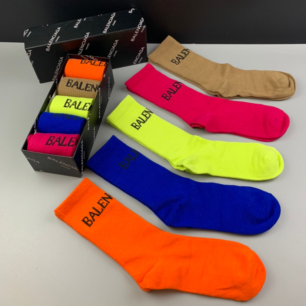 Balenciaga Bright Colour Crew Socks - Assorted Set