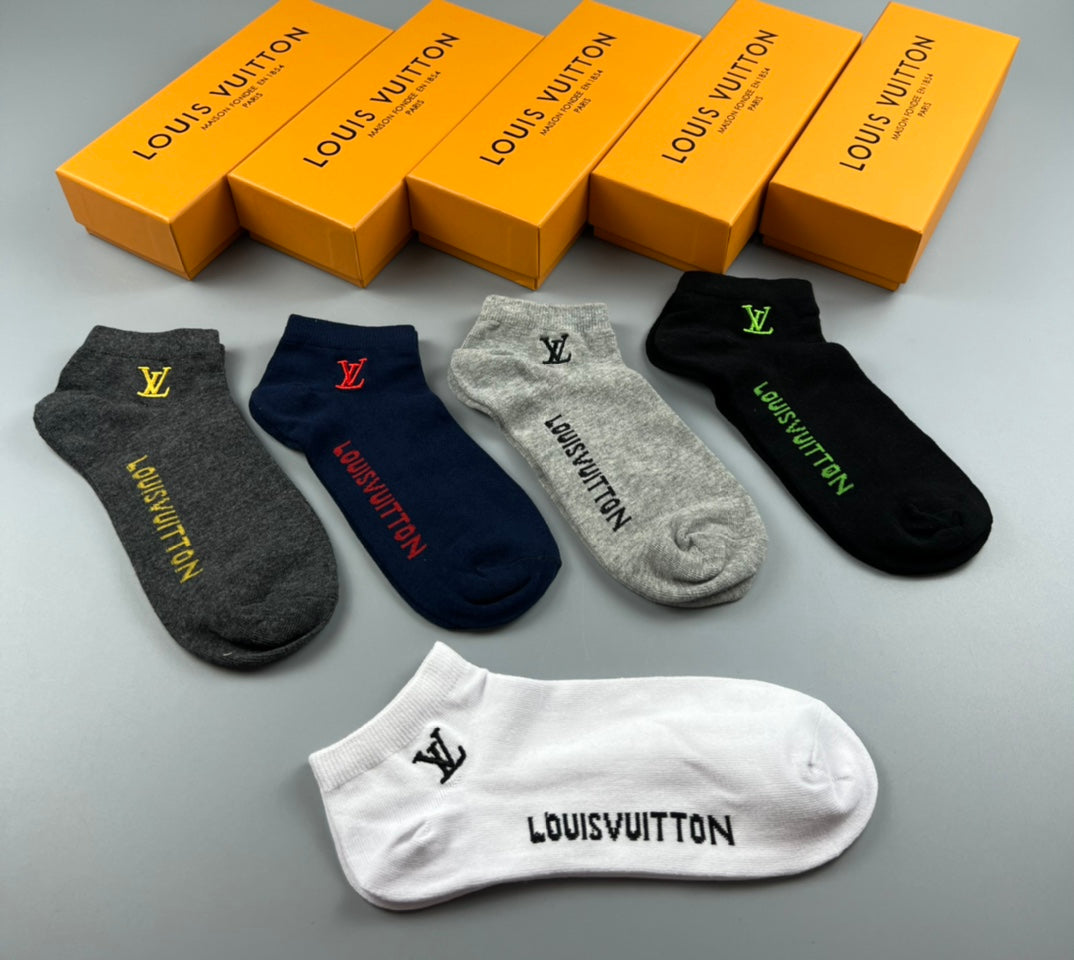 Louis Vuitton No-Show Socks - 5-Pair Set
