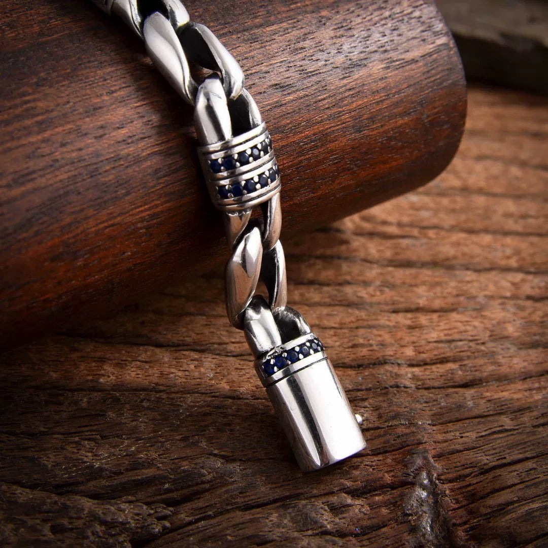Martin Graham bracelet in polished metal-tone – side detail