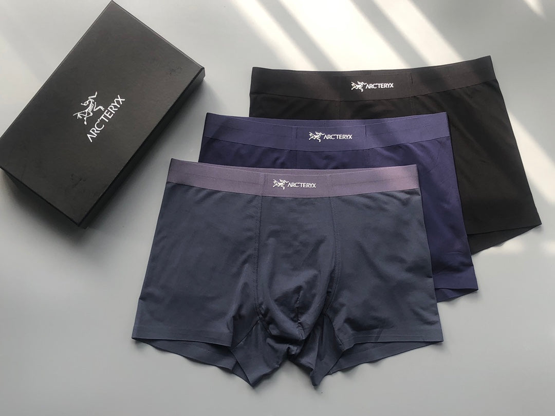 Arc'teryx Modal Visible All-Over Pattern And Logo Details Men's Boxer Briefs - 3-Piece Box