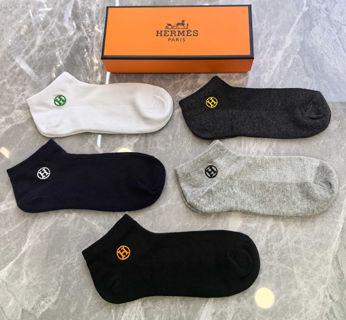 Hermes Short Socks - 5-Pair Set