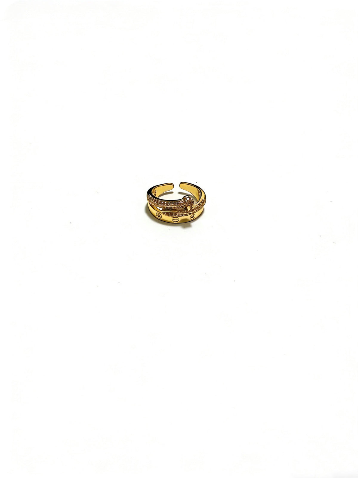 Martin Graham ring in polished metal-tone – side detail