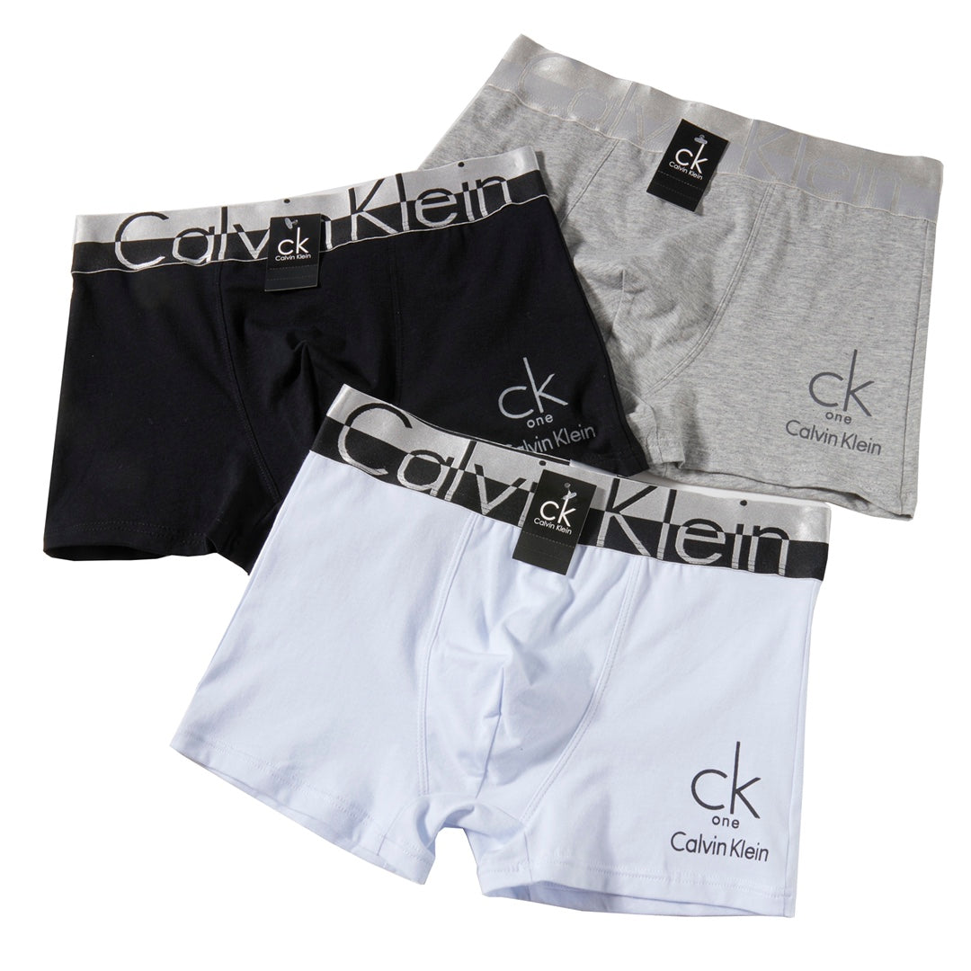 Calvin Klein Black, White & Grey Cotton Men's Boxer Briefs - 3-Piece Box - Sizes M-XXL