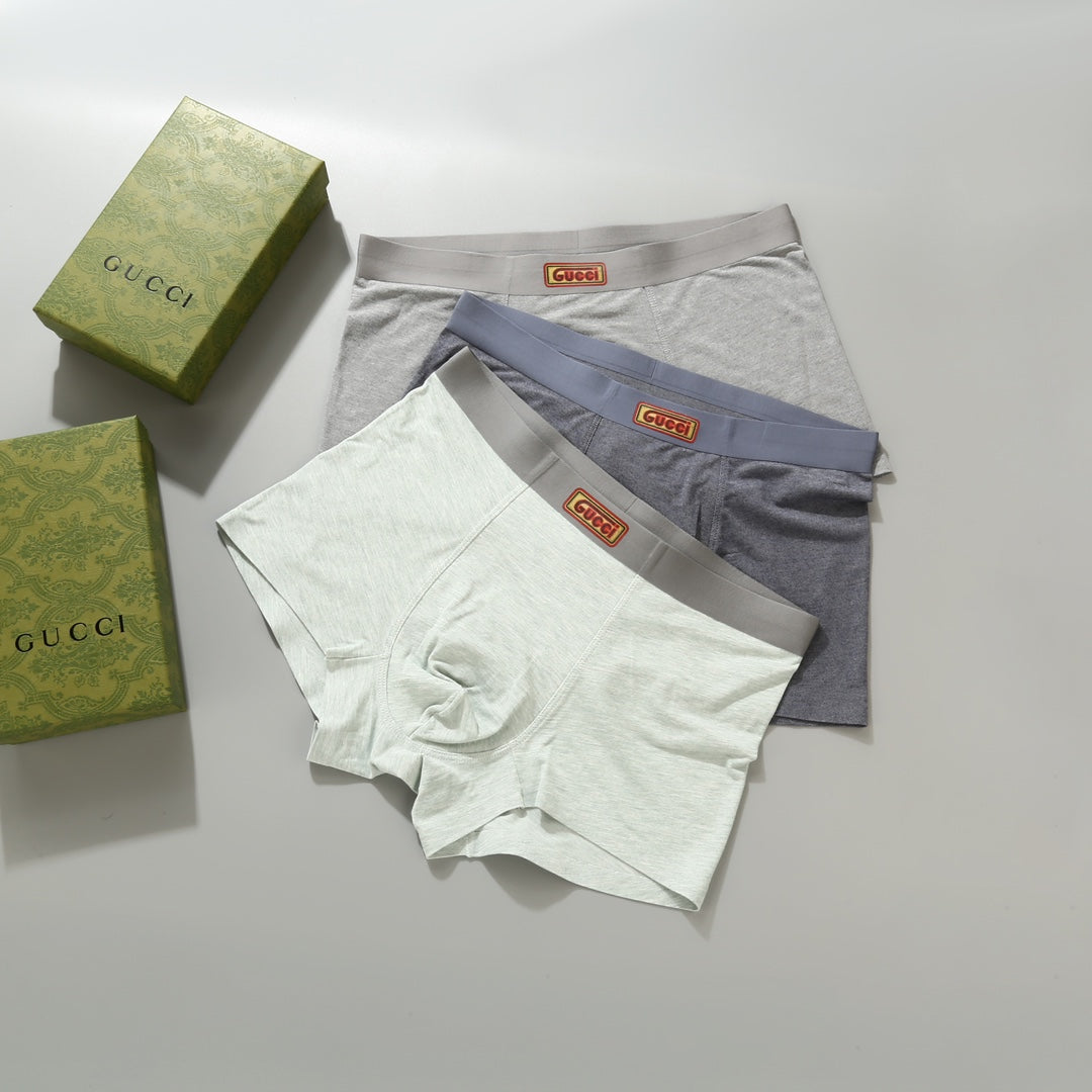 Gucci Minimal Label Men's Trunk Underwear - 3-Piece Box