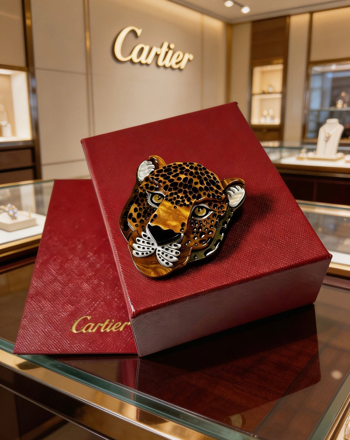 Martin Graham brooch in polished metal-tone – side detail