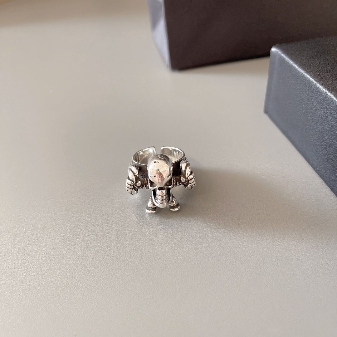 Martin Graham ring in polished metal-tone – side detail