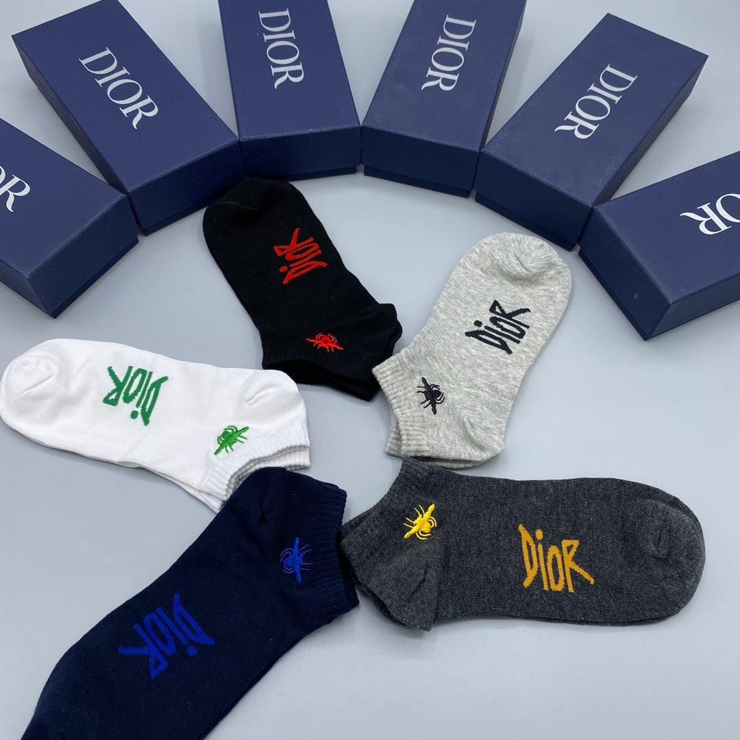 Dior Colourful Letter No-Show Socks