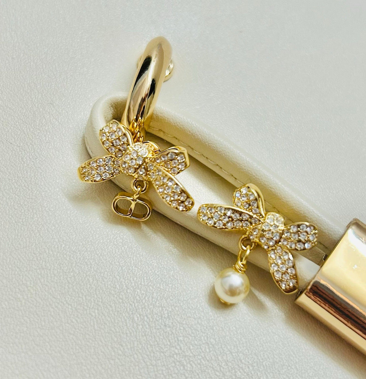 Martin Graham earrings in polished metal-tone – side detail