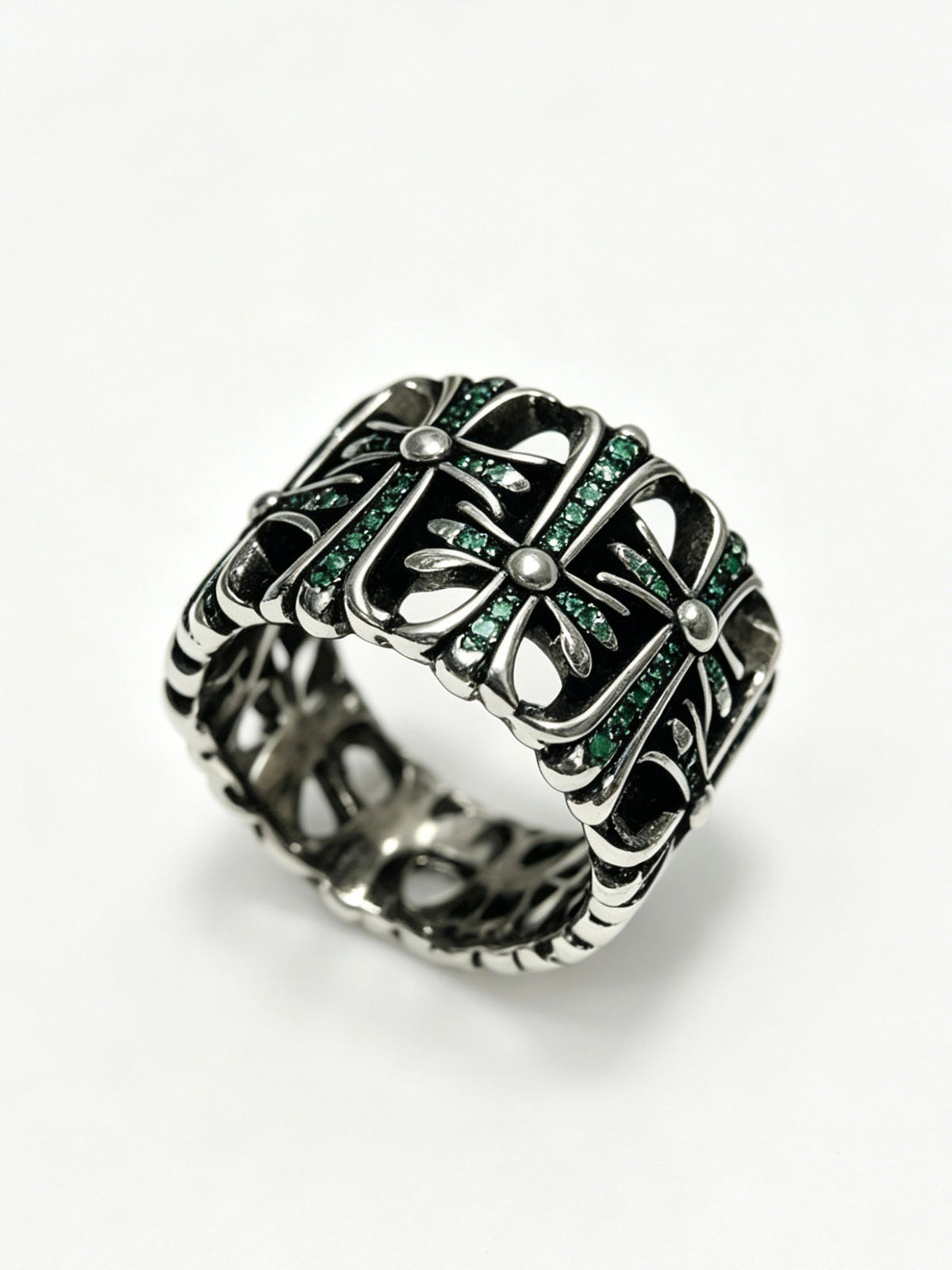 Martin Graham ring in polished metal-tone – side detail