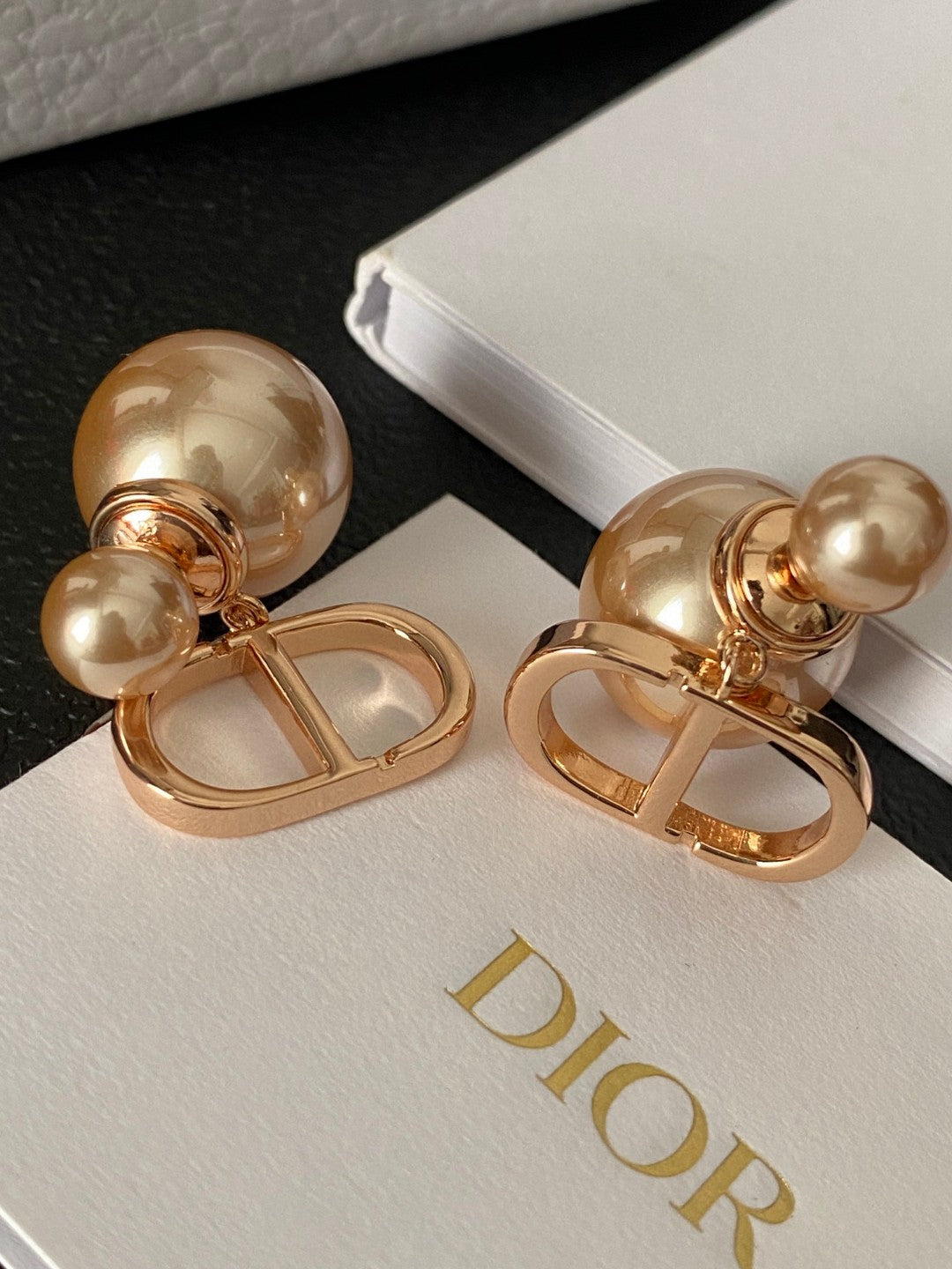 Martin Graham earrings in polished metal-tone – side detail
