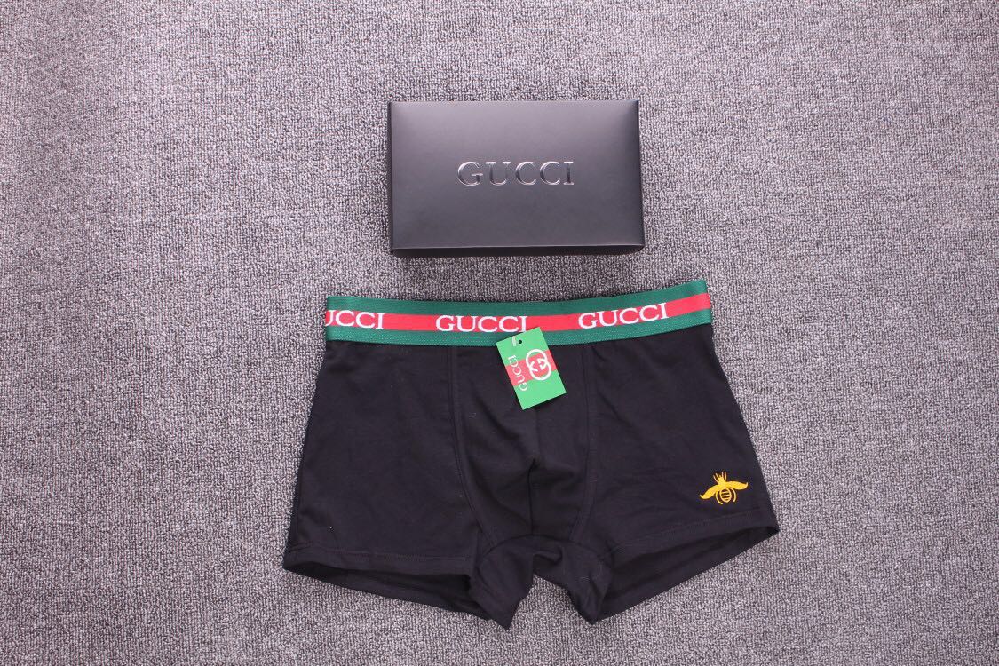 Gucci Red-And-Green Waistbands Men's Boxer Briefs