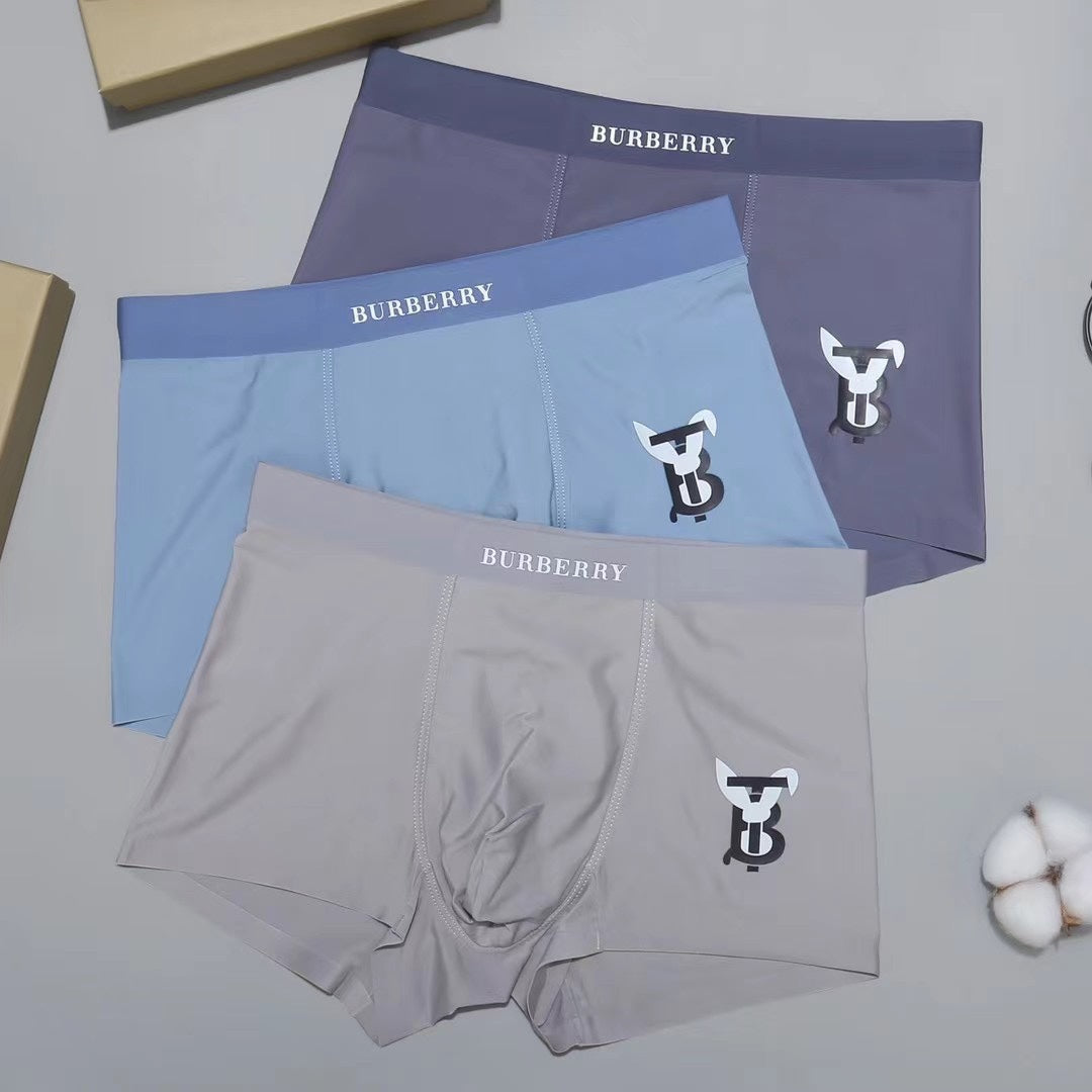 Burberry Nylon Blend Men's Boxer Briefs - 3-Piece Box - Sizes L-XXXL