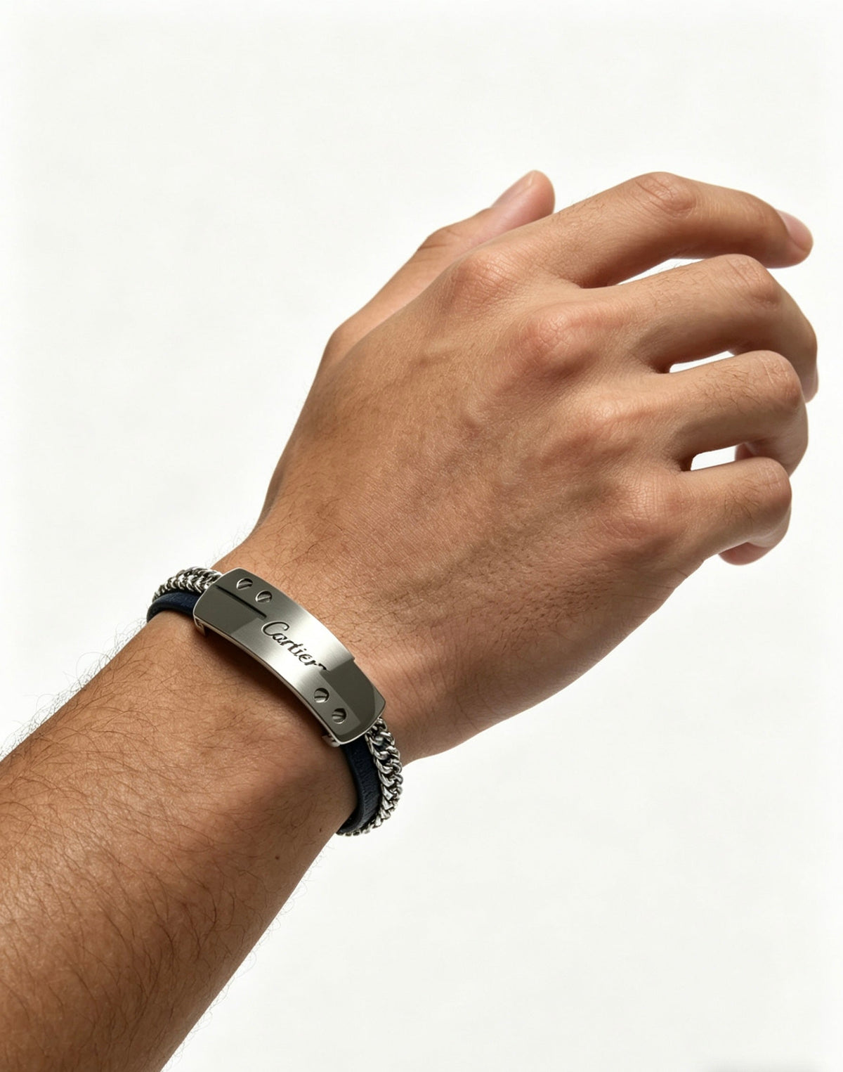 Martin Graham bracelet in polished metal-tone – side detail