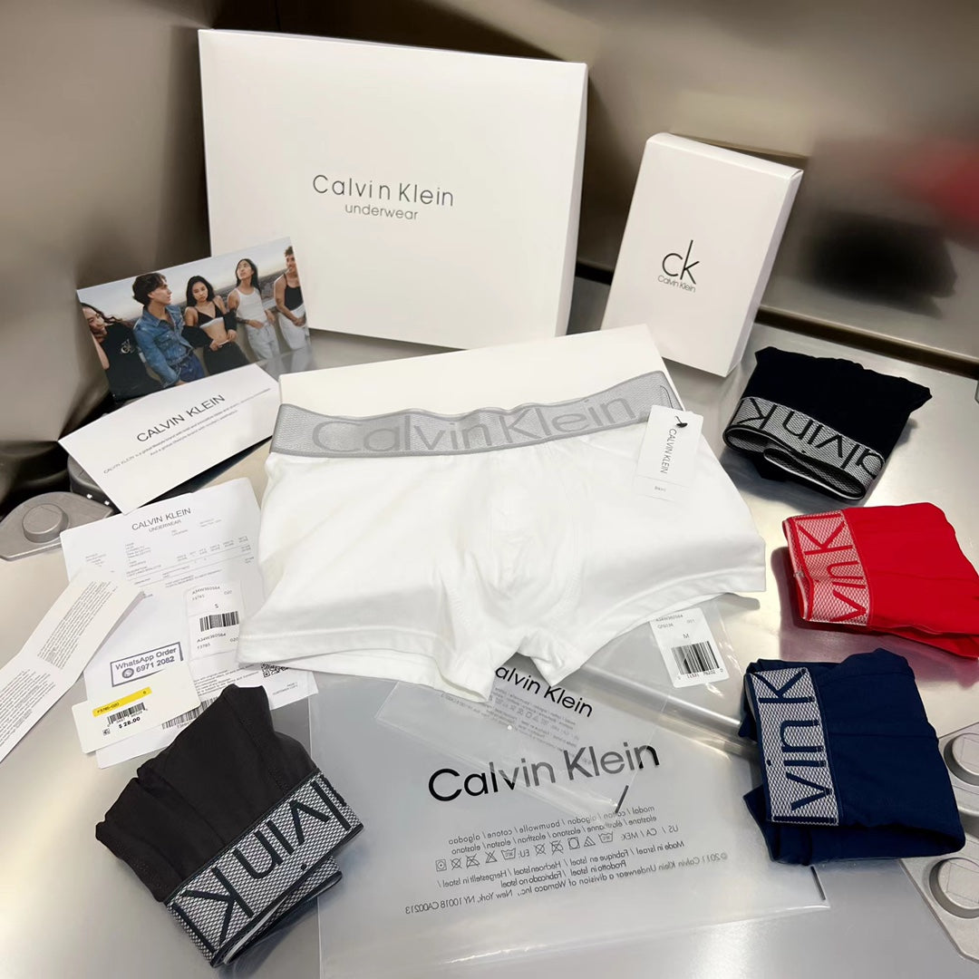 Calvin Klein Broad Logo Waistbands Men's Boxer Briefs - 3-Piece Box