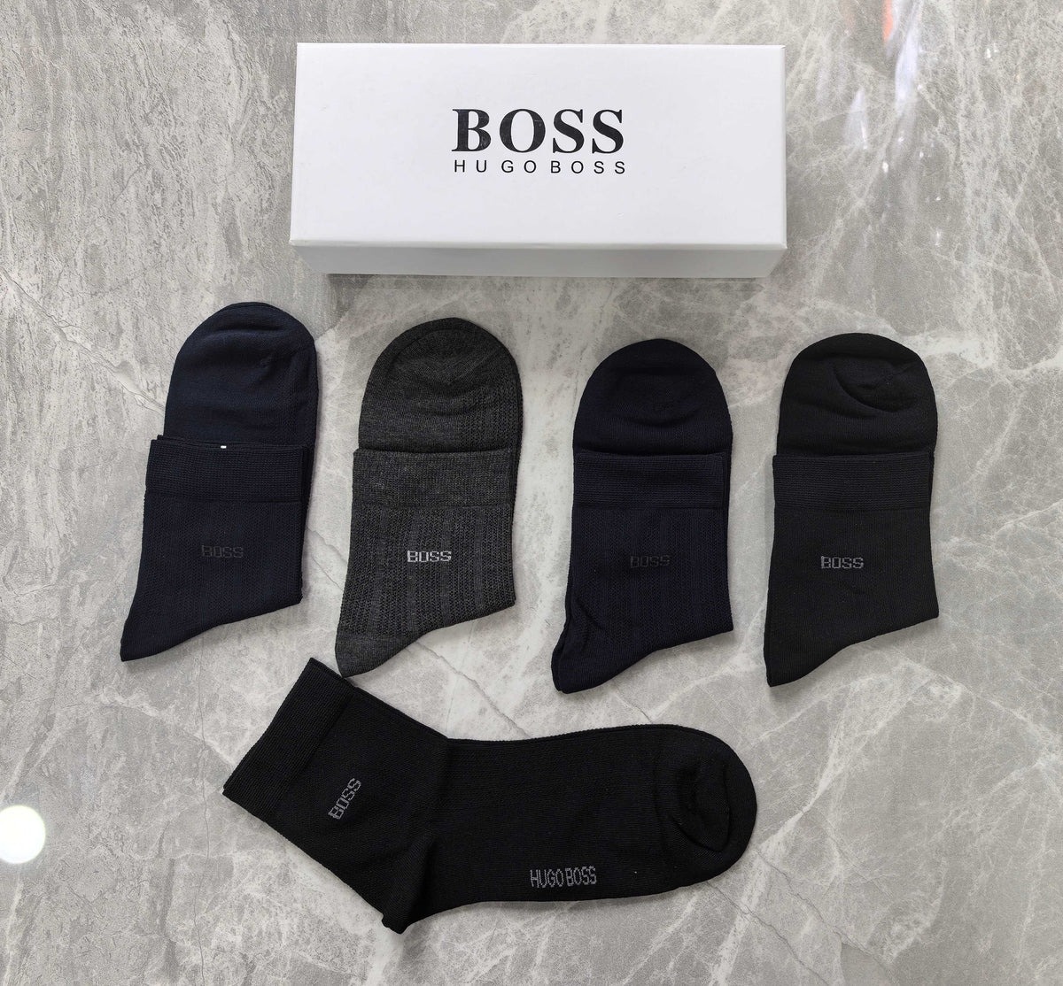 BOSS Business Mid-Calf Socks - 5-Pair Box