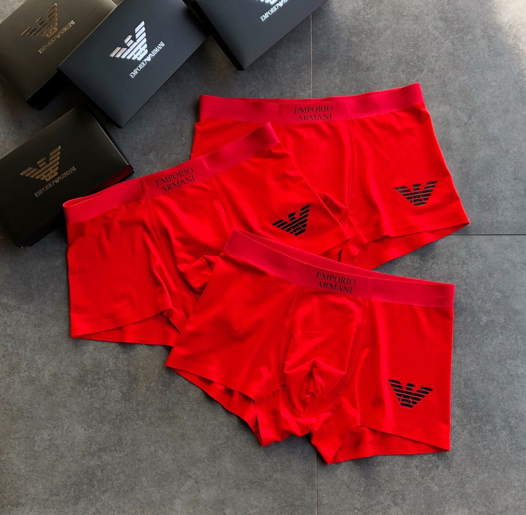 Armani Eagle Graphics Men's Boxer Briefs - 3-Piece Box