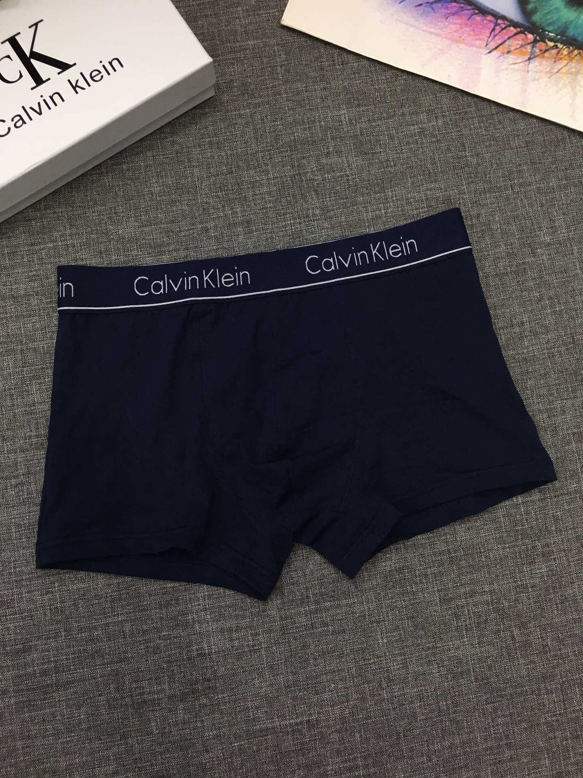 Calvin Klein Cotton-spandex blend Broad Logo Waistbands Men's Boxer Briefs - 3-Piece Box