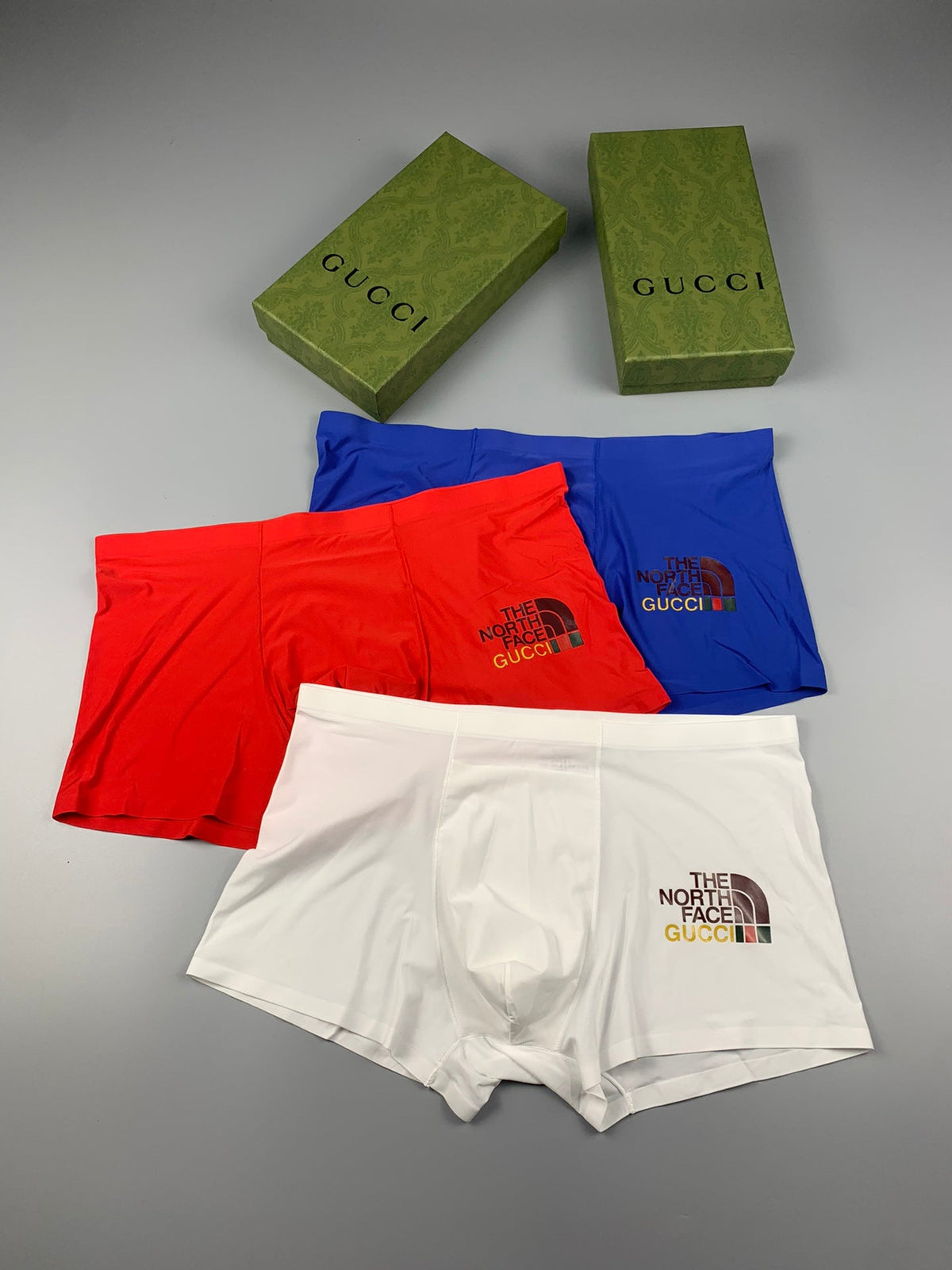Gucci Contrast Logo Waistbands Men's Boxer Briefs - 3-Piece Box