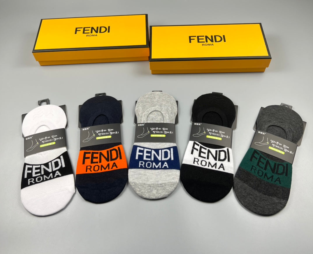 Fendi Bold Wordmark No-Show Socks