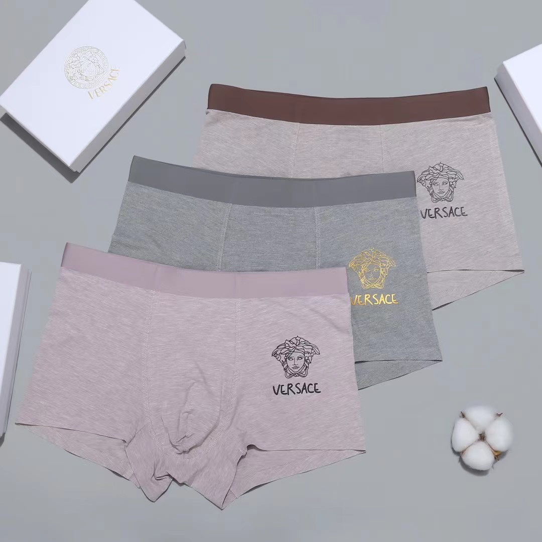 Versace Pastel Logo Men's Trunk Underwear - 3-Piece Box