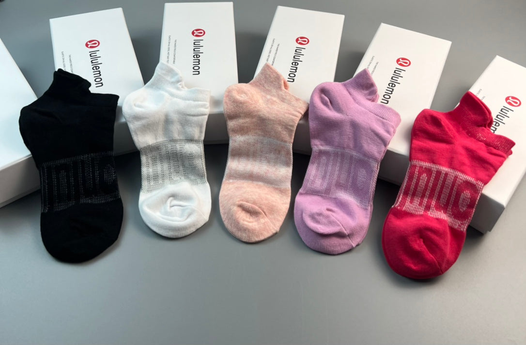 Lululemon Cotton No-Show Socks - 5-Pair Set
