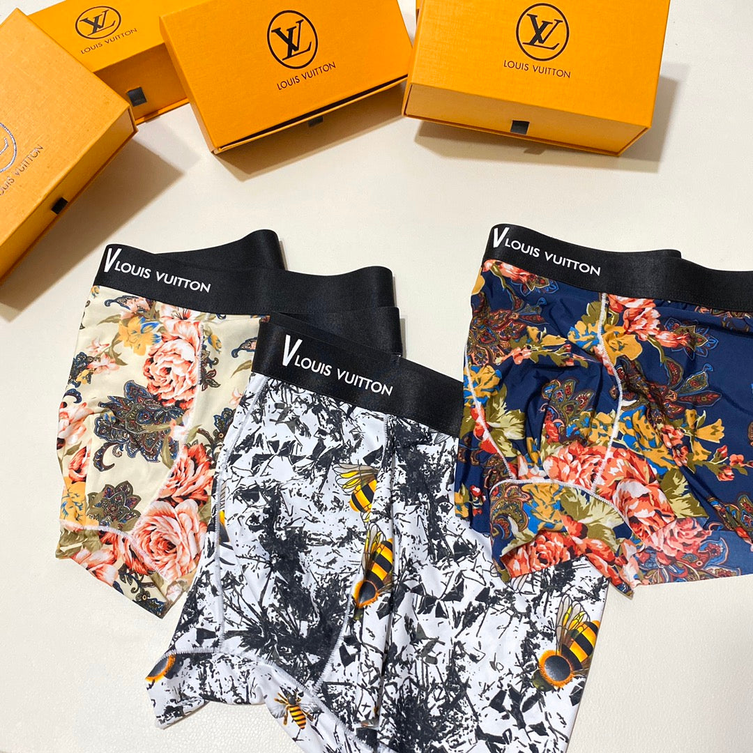 Louis Vuitton Ice-Silk Men's Boxer Briefs - 3-Piece Box - Sizes L-XXXL