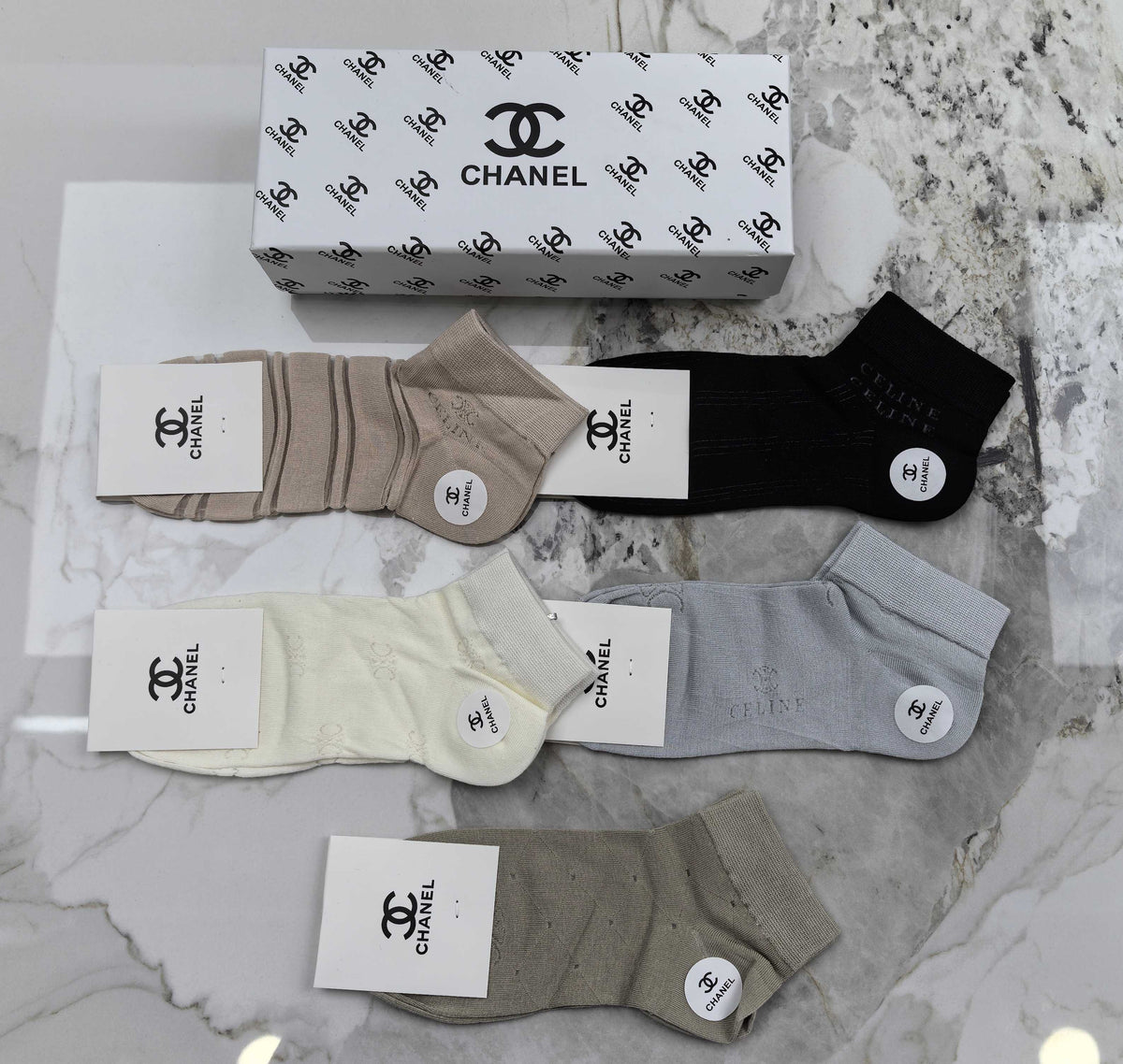 Chanel Modal No-Show Socks - 5-Pair Set