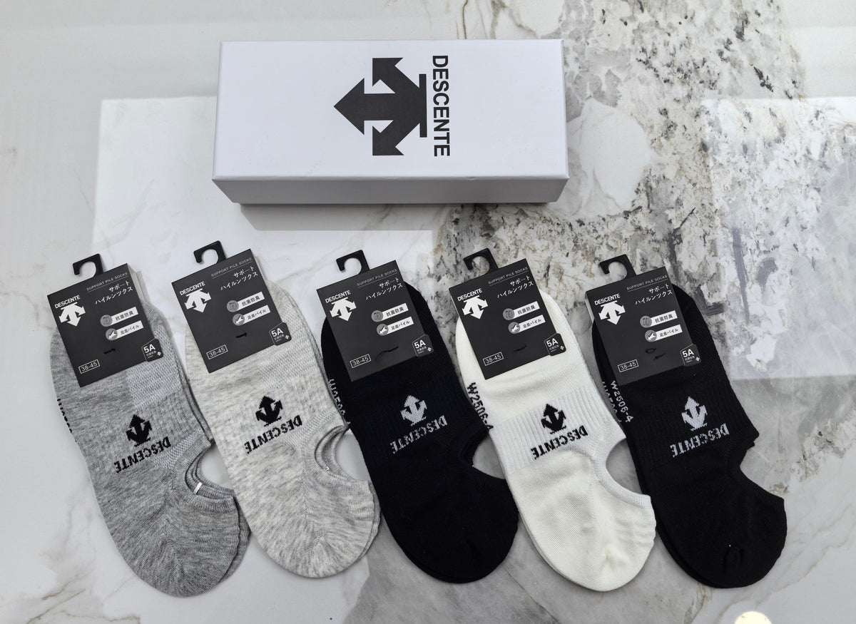 Descente Cotton Stay-Put Heel Low-Cut Socks