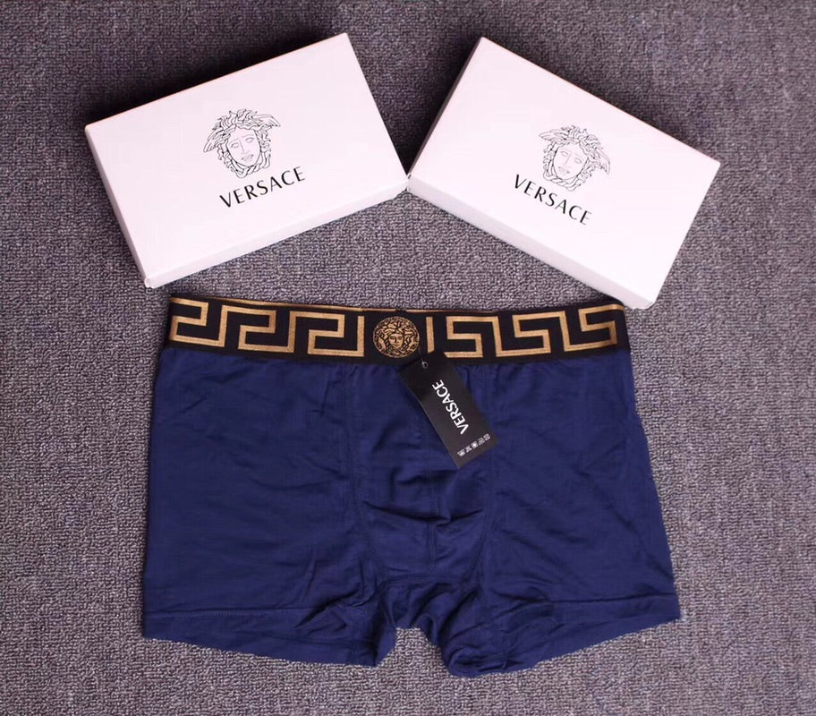 Versace Greek-Key Waistband Men's Trunk Underwear - 3-Piece Box
