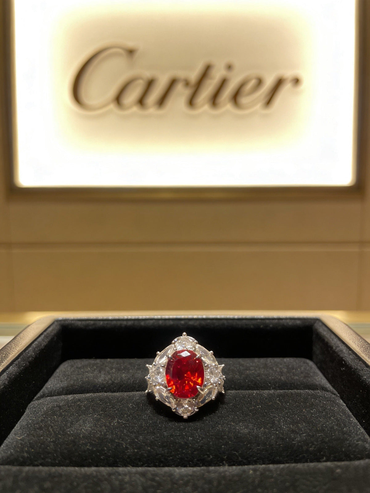 Martin Graham ring in polished metal-tone