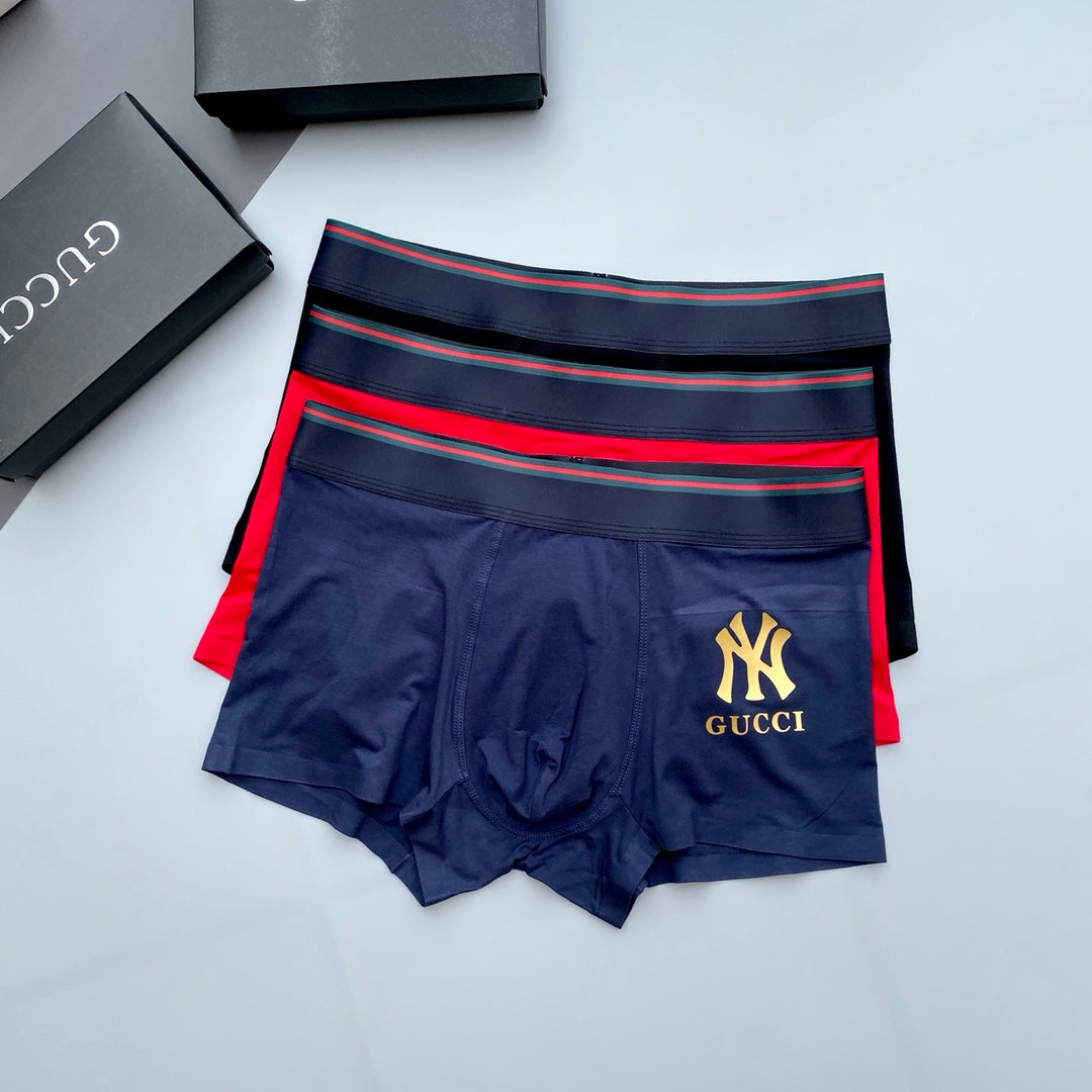 Gucci Modal Breathable Seamless Men's Boxer Briefs – 3-Pack