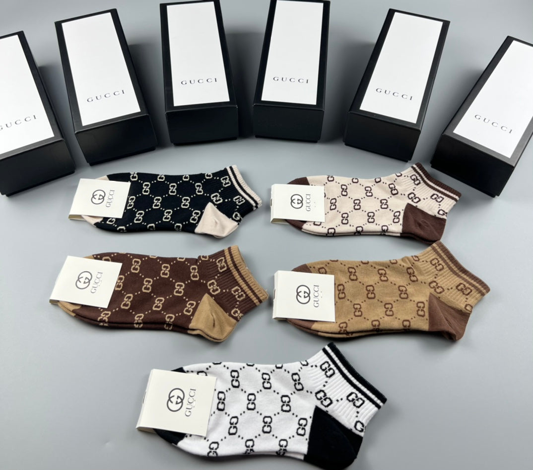 Gucci Cotton Socks – 5-Pair Pack