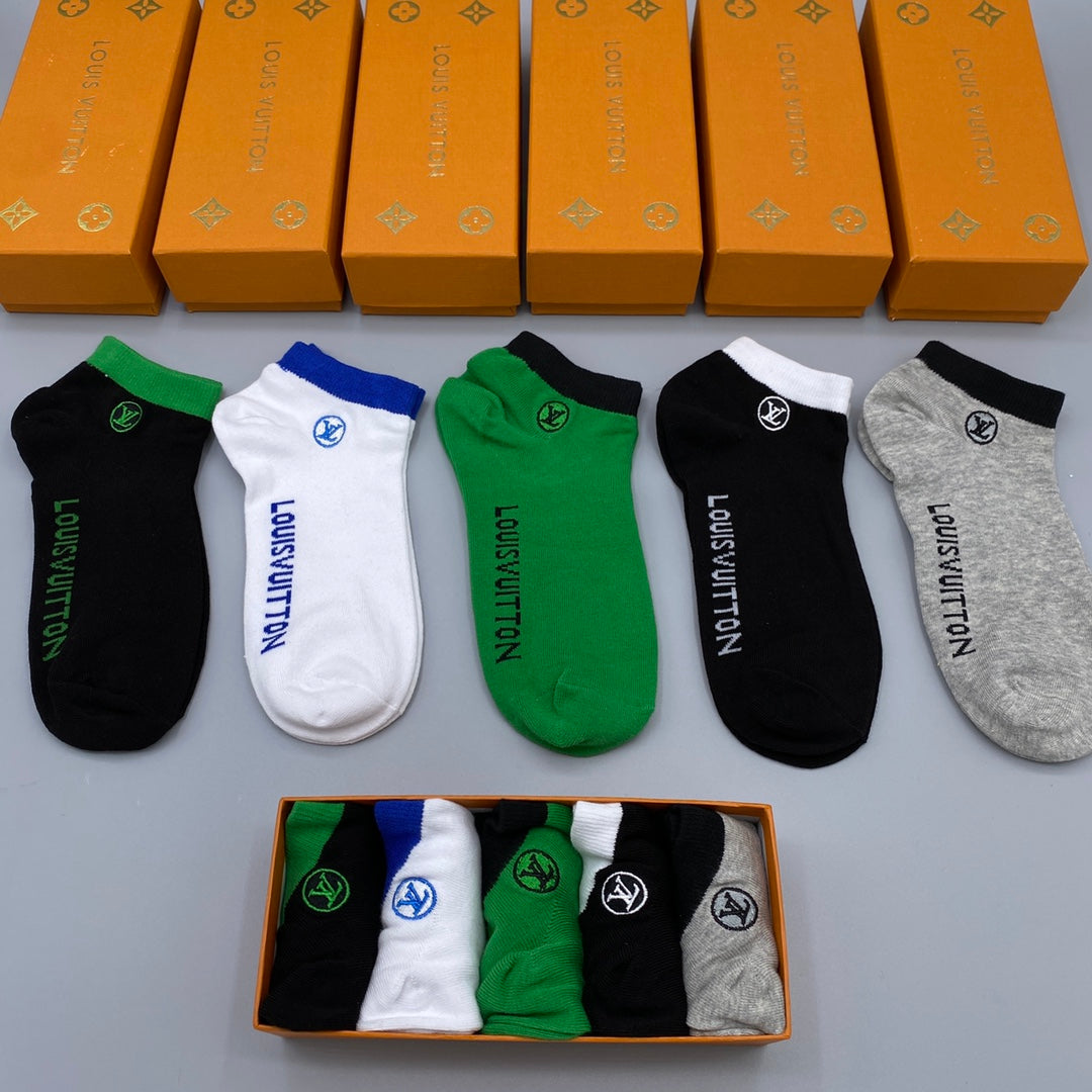 Louis Vuitton No-Show Socks - 5-Pair Set