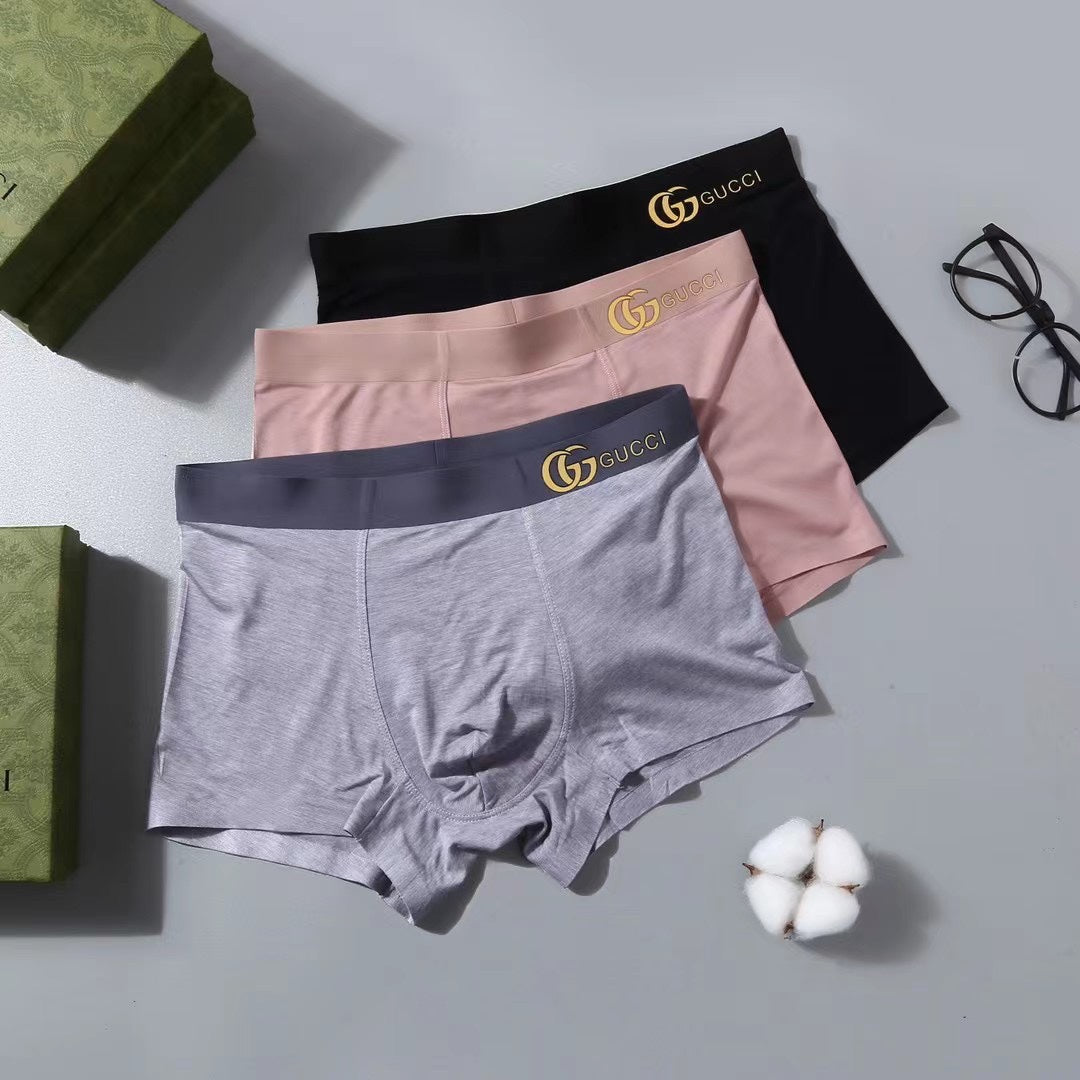 Gucci Gold-Tone Logo Men's Trunk Underwear - 3-Piece Box