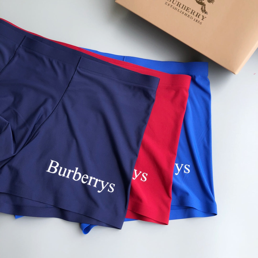 Burberry Side Lettering Men's Trunk Underwear - 3-Piece Box