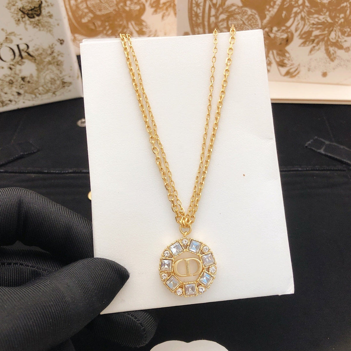 Martin Graham pendant necklace in polished metal-tone