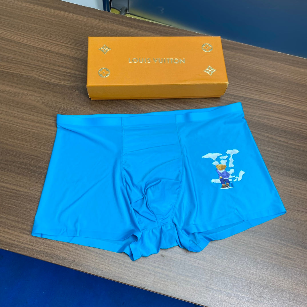 Louis Vuitton Blue & Grey Men's Boxer Briefs - 3-Piece Box