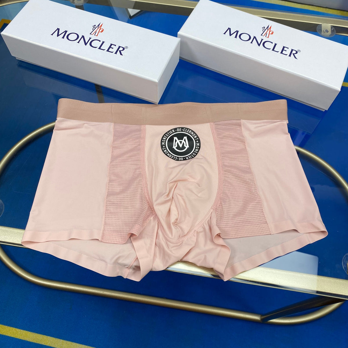 Moncler Cotton Circular Patch Men's Boxer Briefs - 3-Piece Box