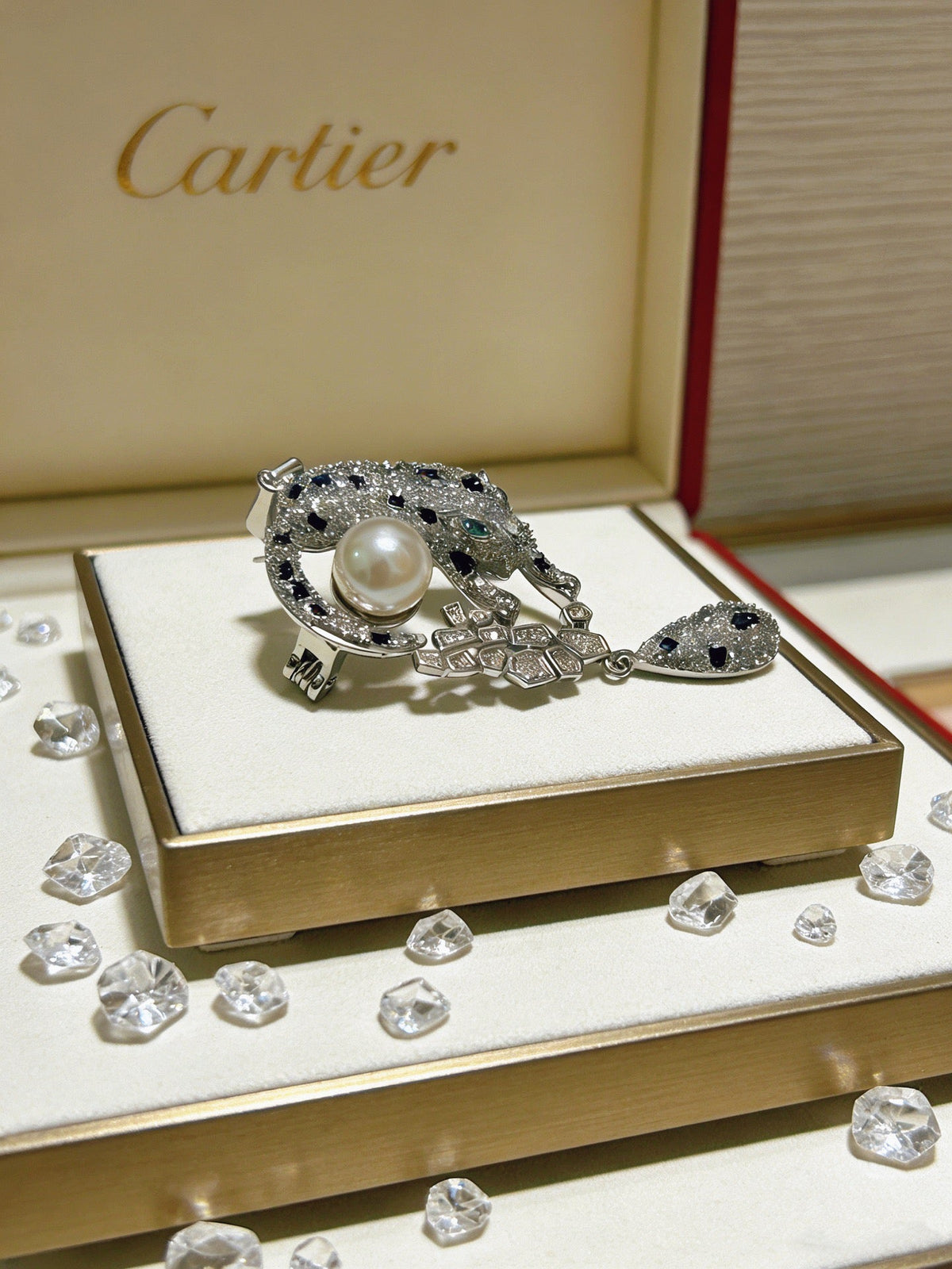 Martin Graham brooch in polished metal-tone