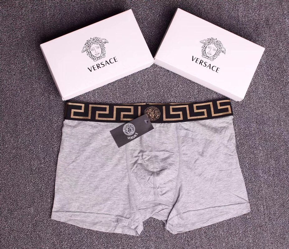 Versace Greek-Key Waistband Men's Trunk Underwear - 3-Piece Box