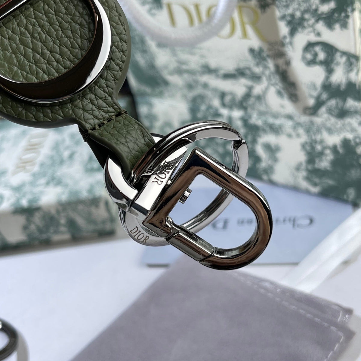 Martin Graham bag charm in polished metal-tone