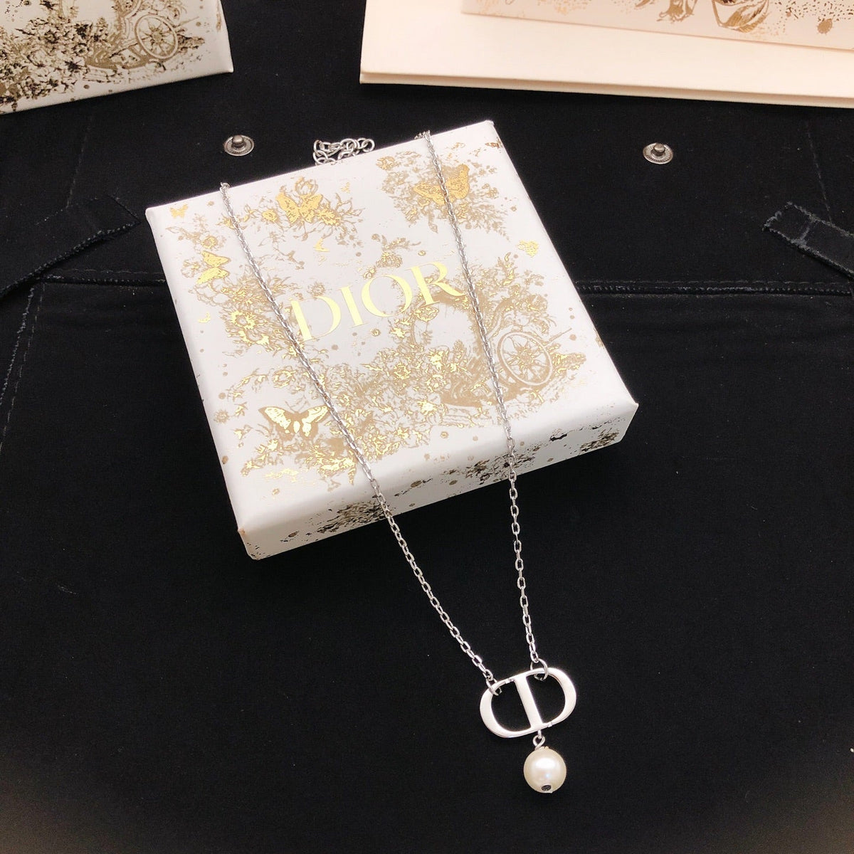 Martin Graham pendant necklace in polished metal-tone