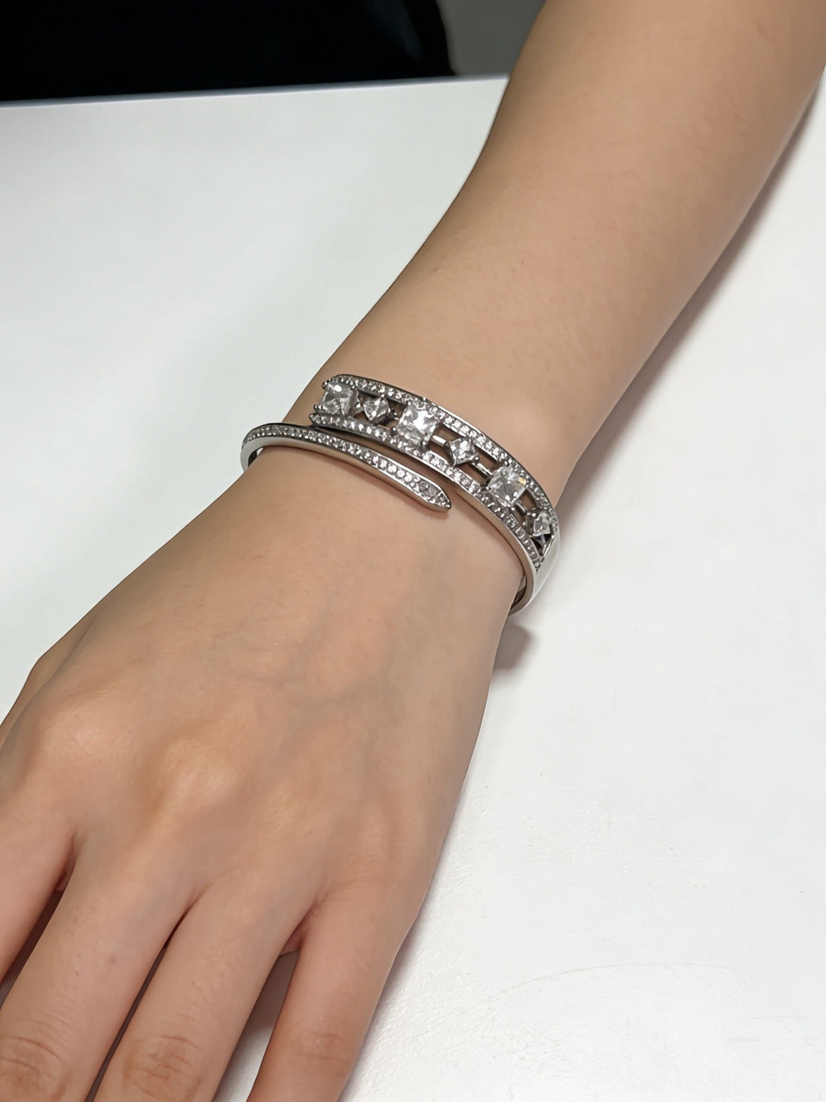 Martin Graham bracelet in polished metal-tone