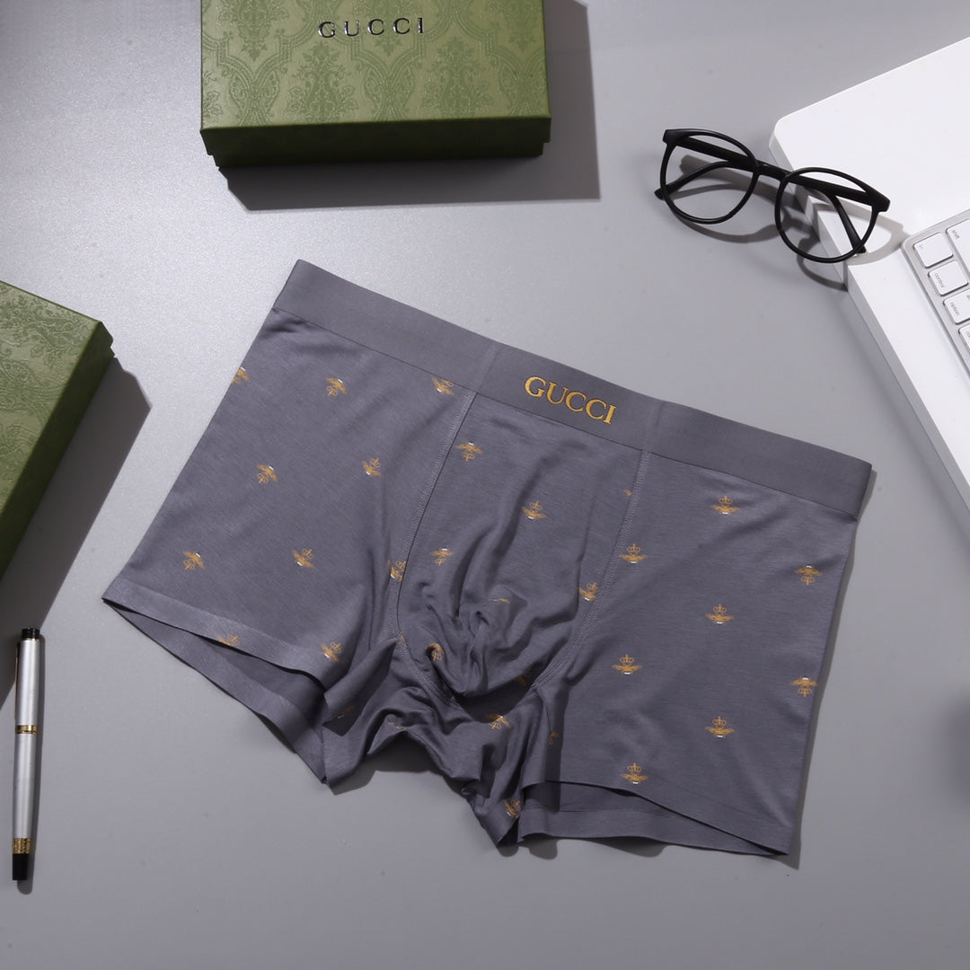 Gucci Small Bee Motifs Men's Boxer Briefs - 3-Piece Box