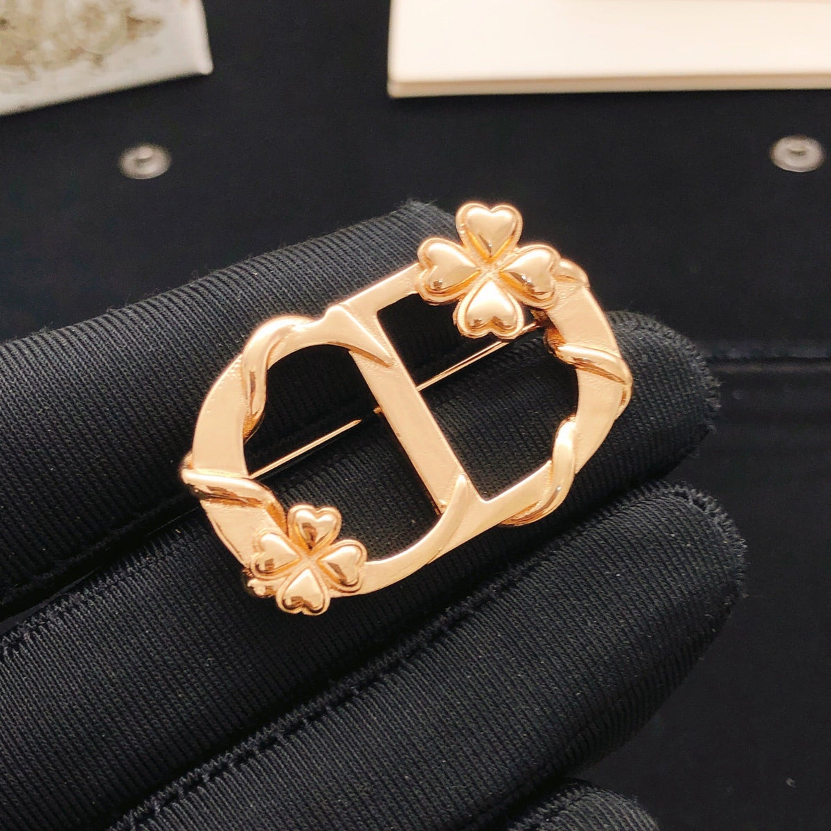 Martin Graham brooch in polished metal-tone