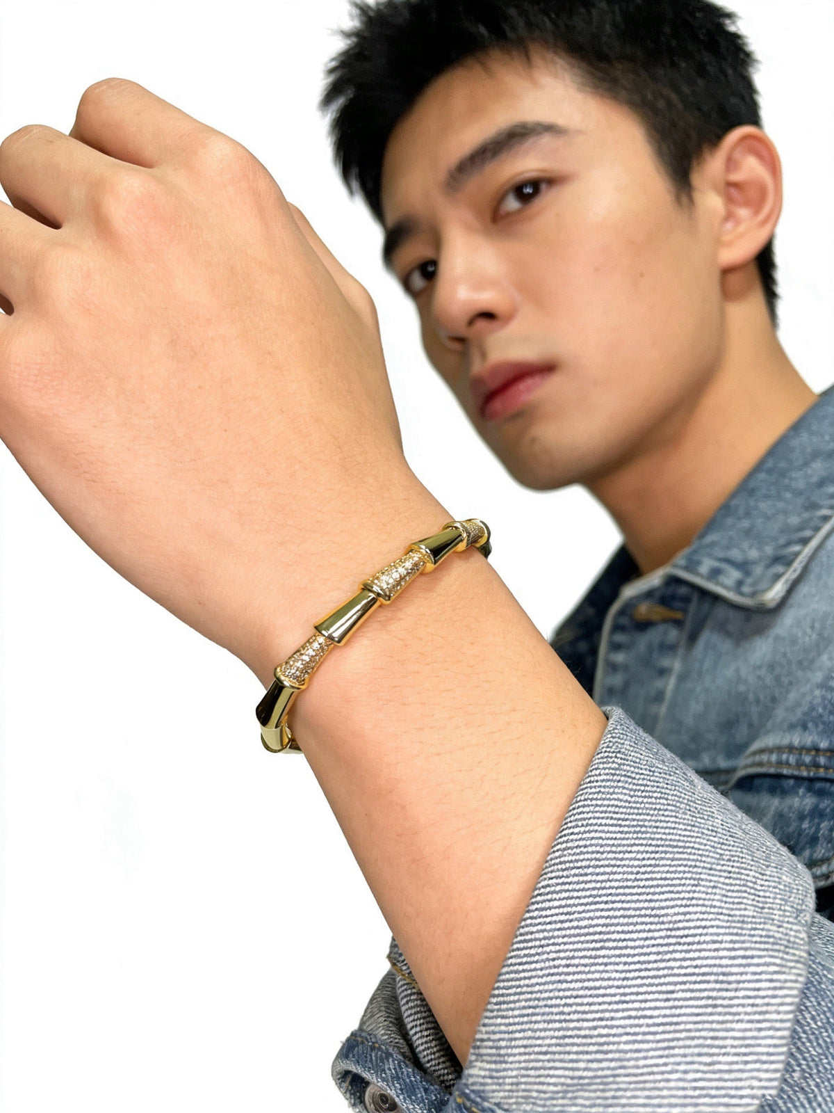 Martin Graham bracelet in polished metal-tone